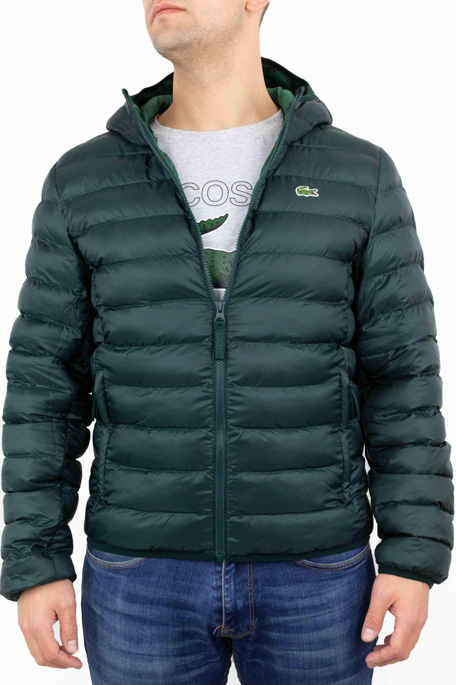 Lacoste Chaqueta Acolchada Verde 1/4