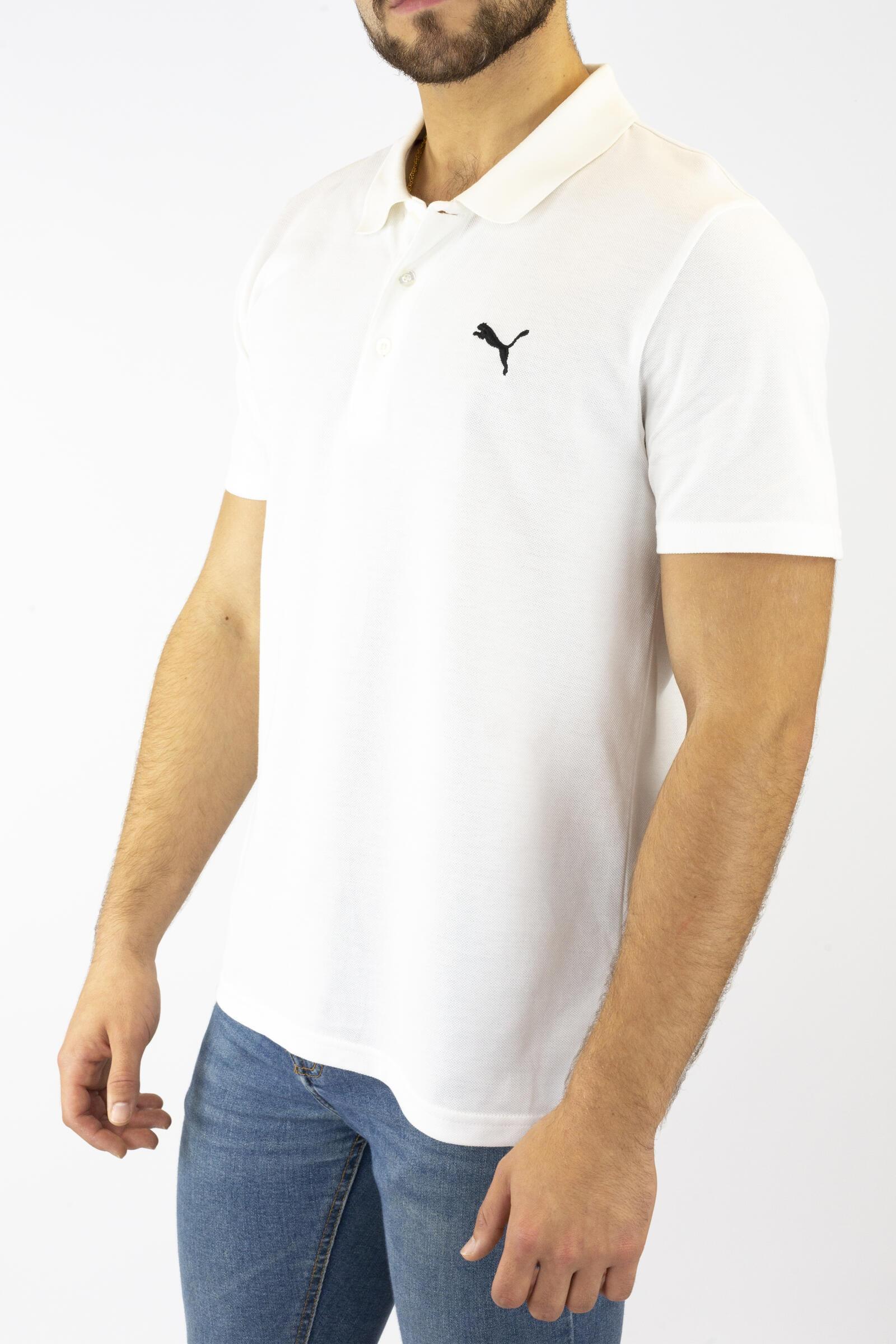 Puma Polo De Manga Corta Essentials Blanco 2/4