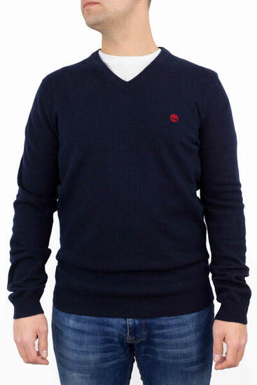Timberland Jersey De Pico Merino Azul Oscuro