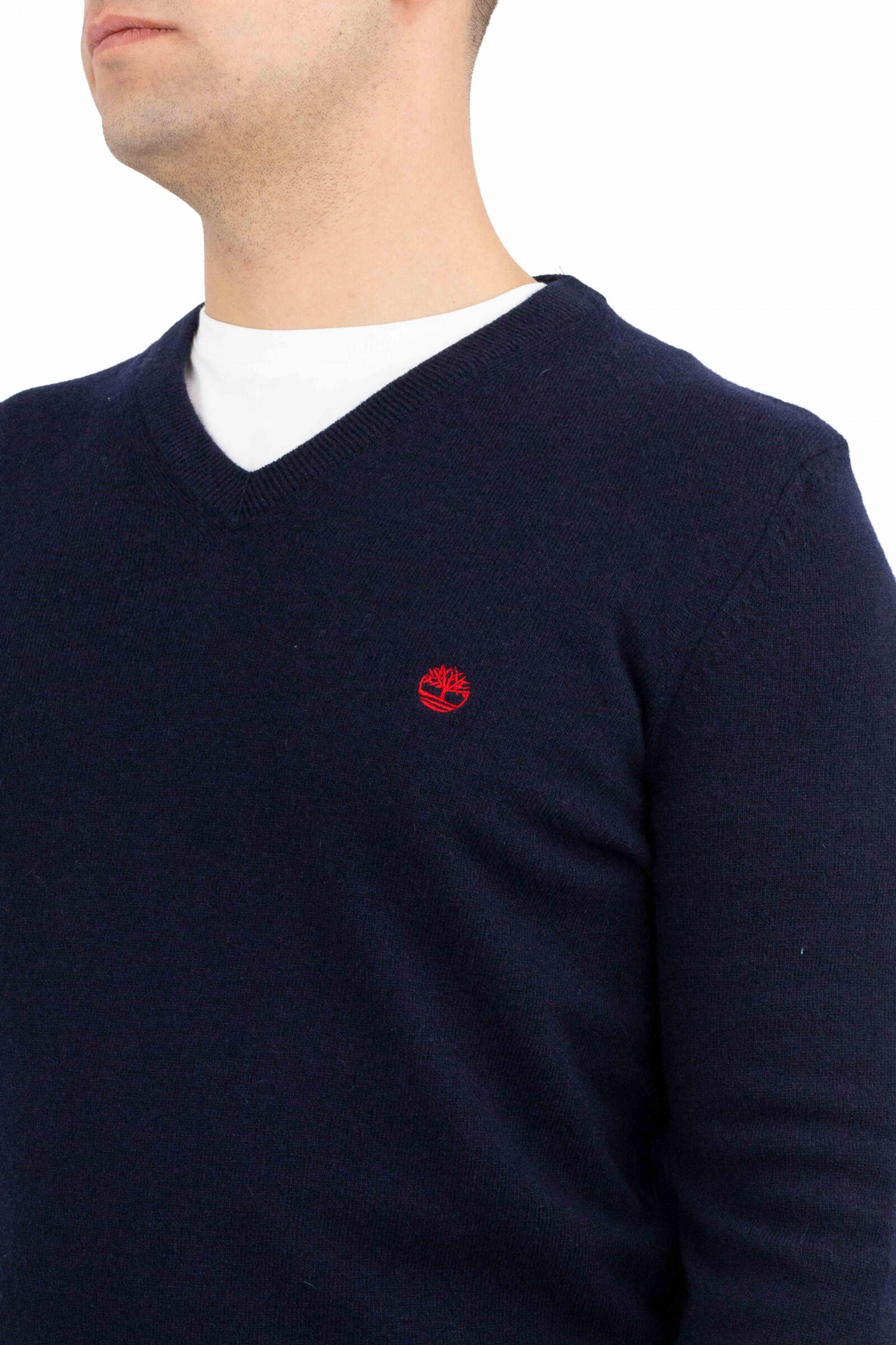 Timberland Jersey De Pico Merino Azul Oscuro 4/4
