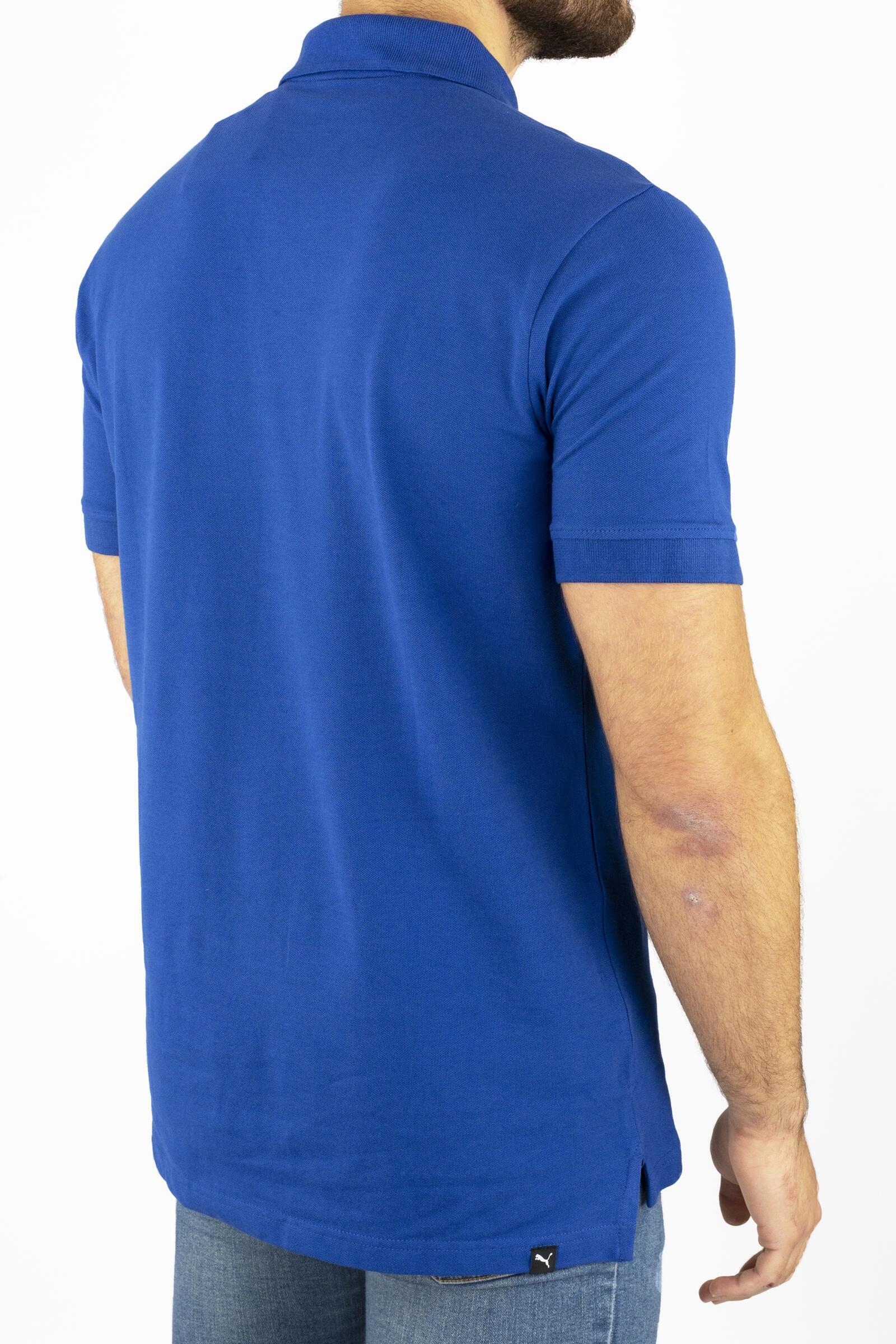 Puma Polo De Manga Corta Essentials Pique Azul 3/4