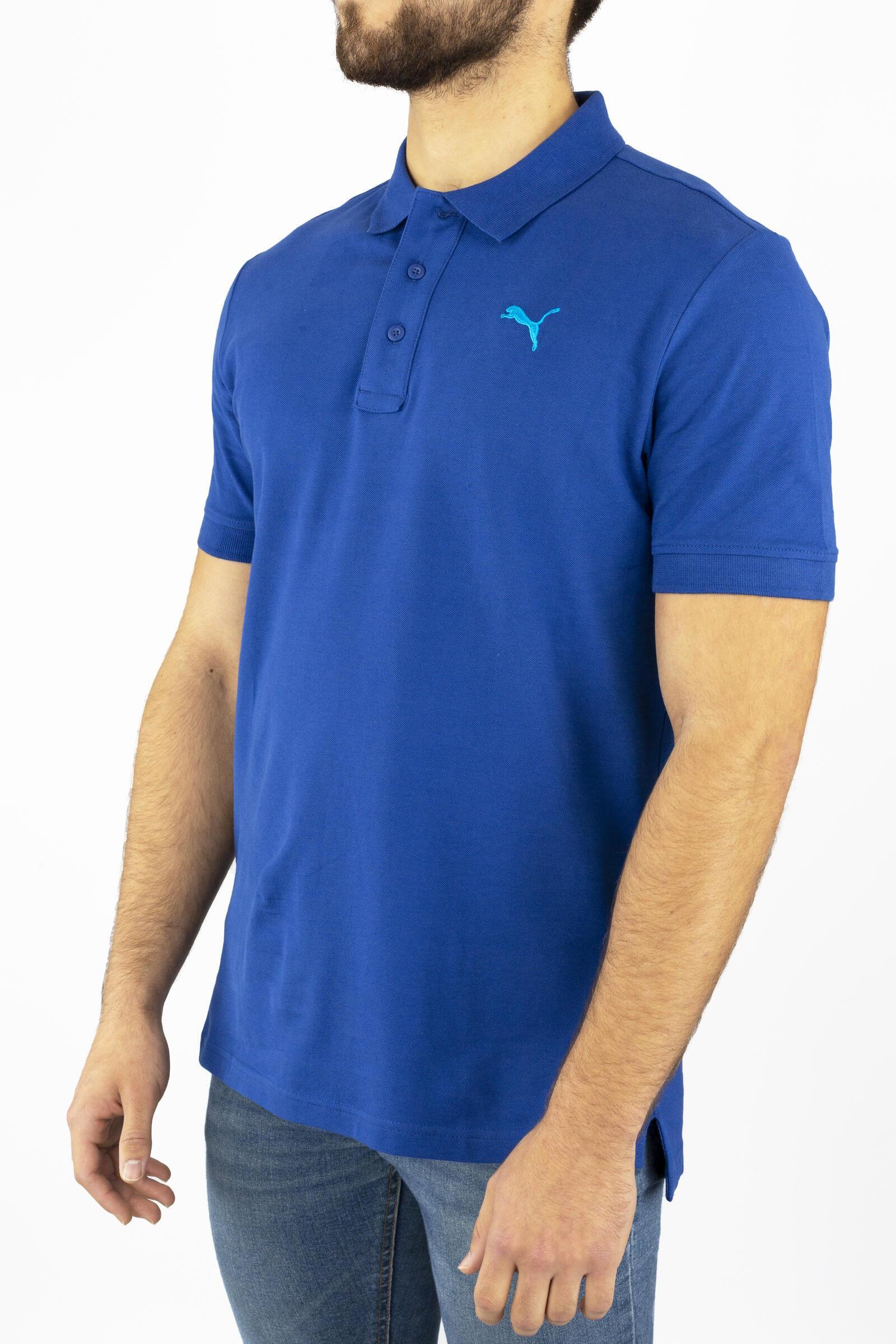 Puma Polo De Manga Corta Essentials Pique Azul 2/4