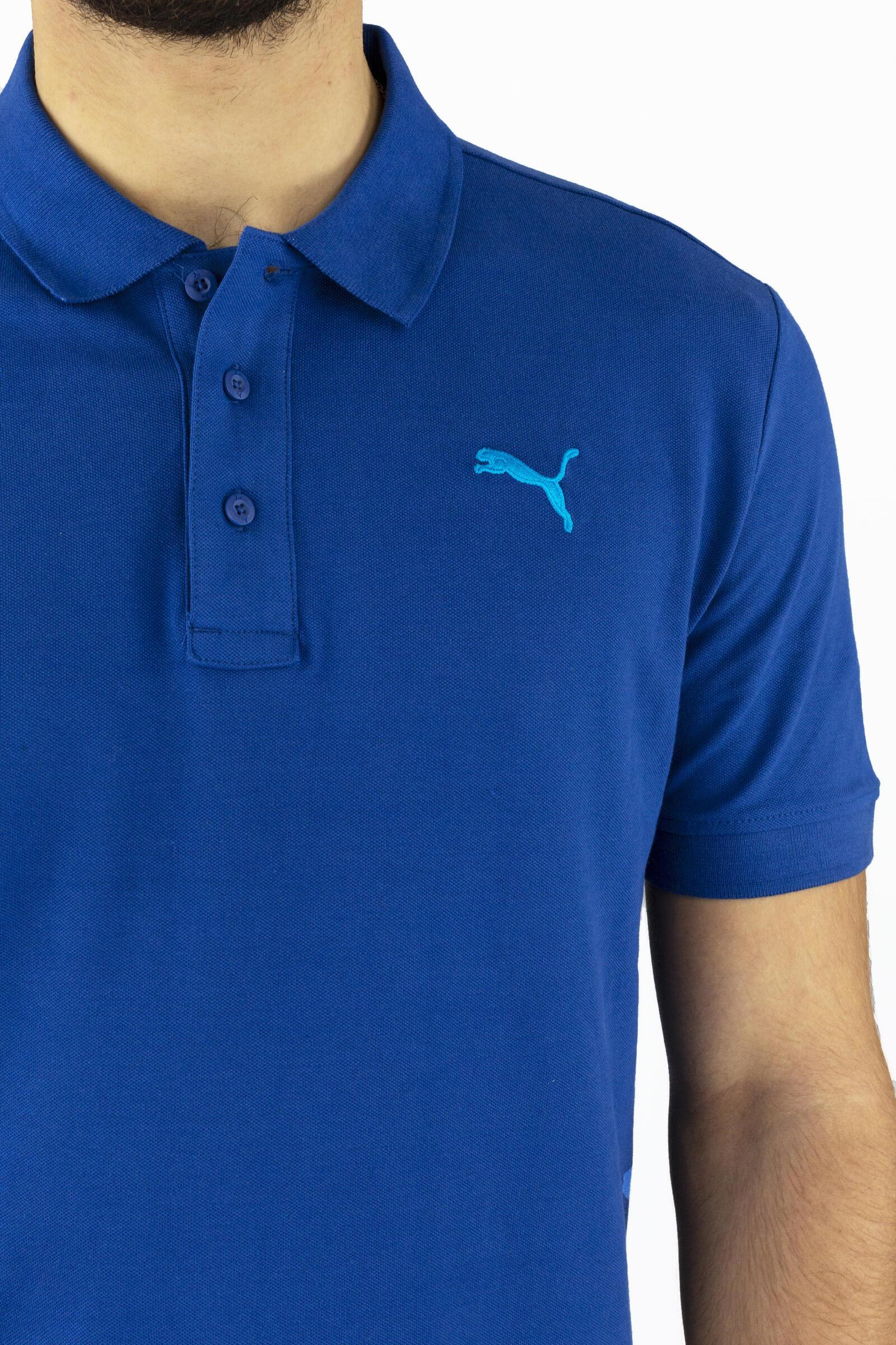 Puma Polo De Manga Corta Essentials Pique Azul 4/4