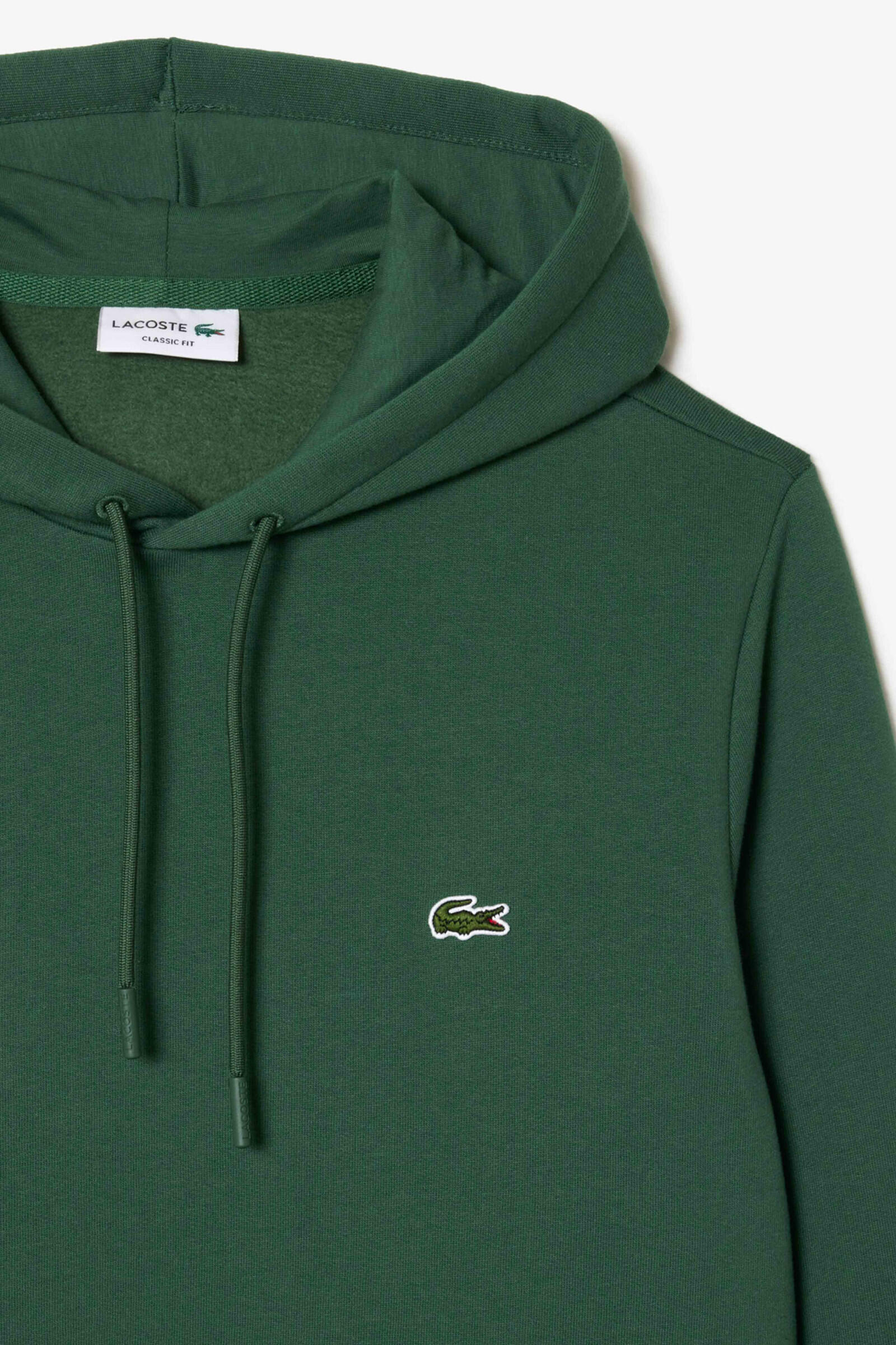Lacoste Sudadera De Algodón Ecológico Con Capucha Verde Oscuro 2/4