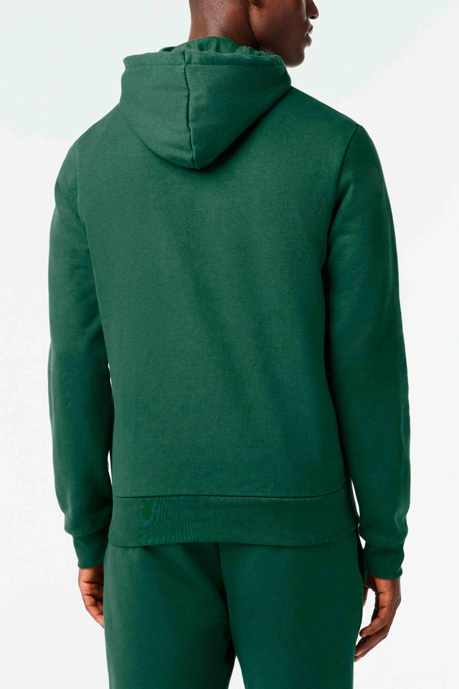 Lacoste Sudadera De Algodón Ecológico Con Capucha Verde Oscuro 4/4