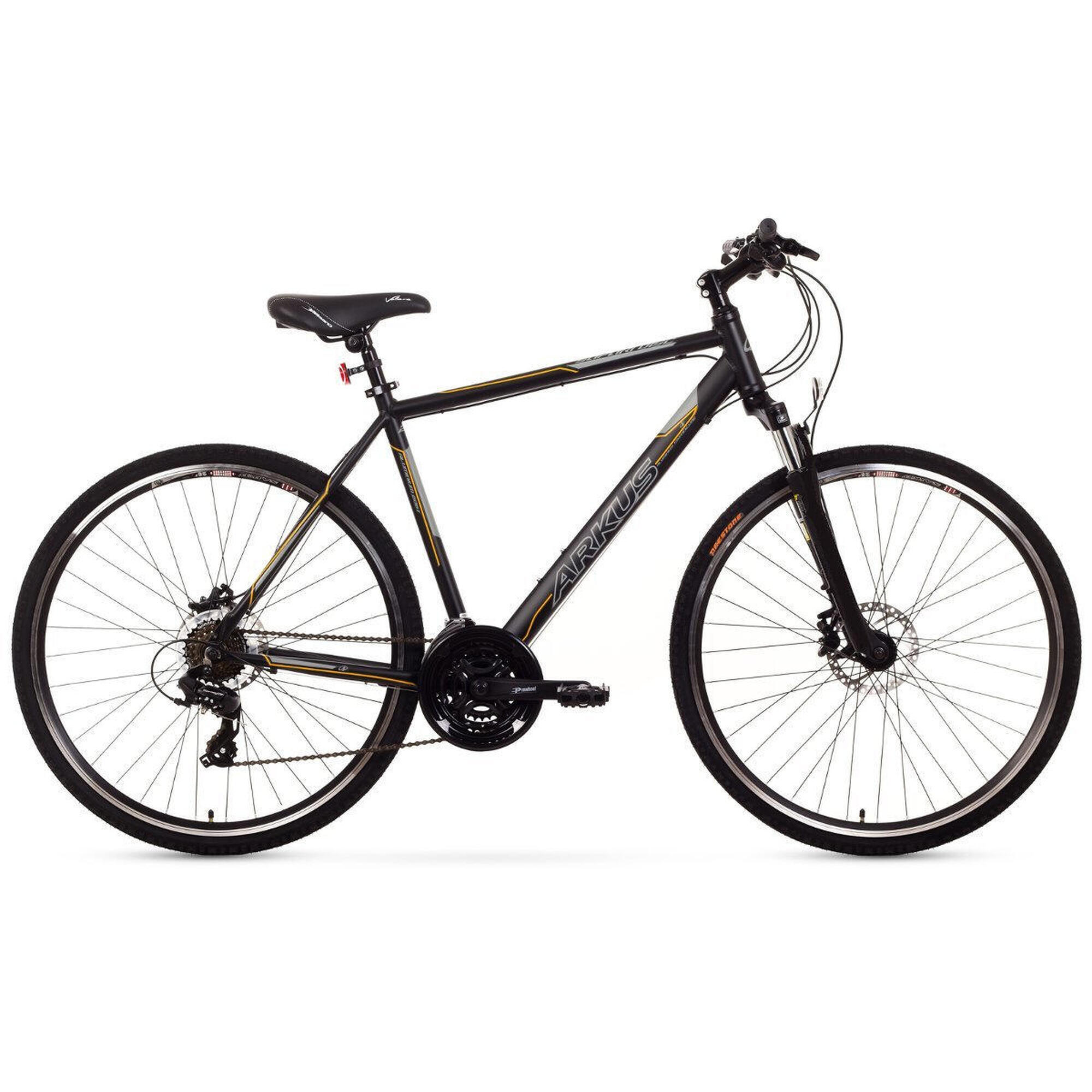 Rower Crossowy Romet Arkus Safari M dysk czarno - pomarańczowy (19")