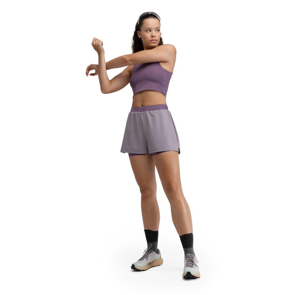 Damen Wandern 2in1-trailrunning-shorts Araroa Lilac Lila 3/7