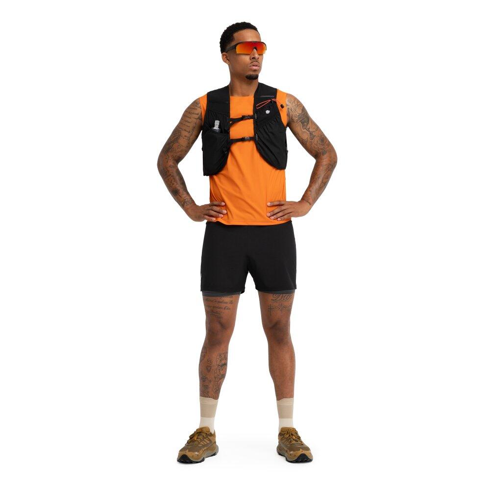 Short double couche trail running homme Randonnée Overland Black Noir 3/7