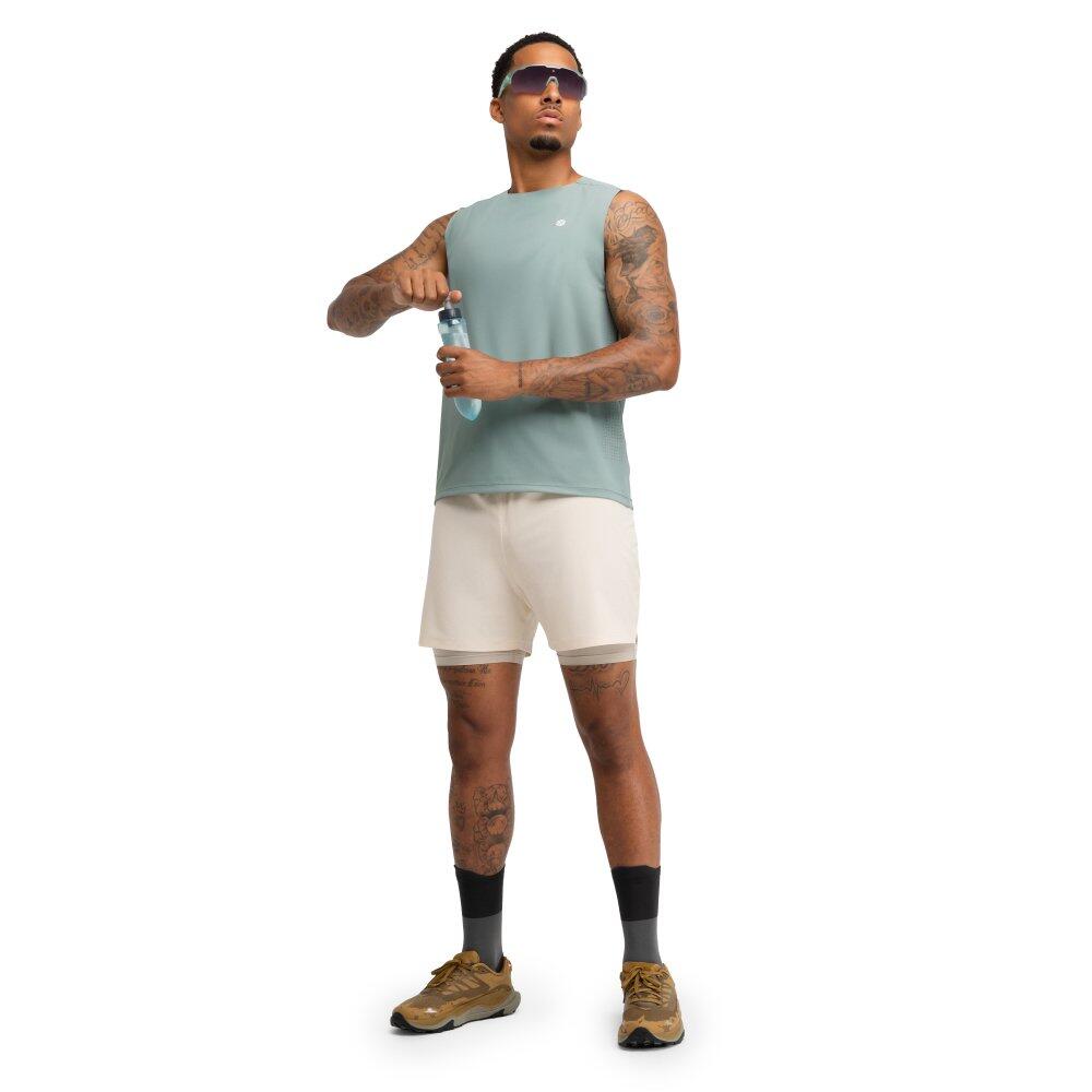 Herren Wandern 2in1-trailrunning-shorts Overland Stone Beige 3/7