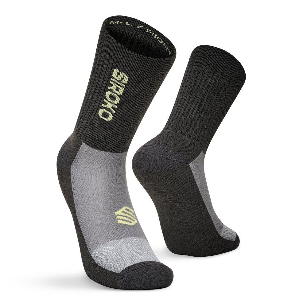 Calcetines MTB caña alta ciclismo Hombre y Mujer MTB Shred Gray Gris 2/6