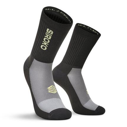 Chaussettes VTT mi-mollet Cyclisme Homme et Femme MTB Shred Gray Gris