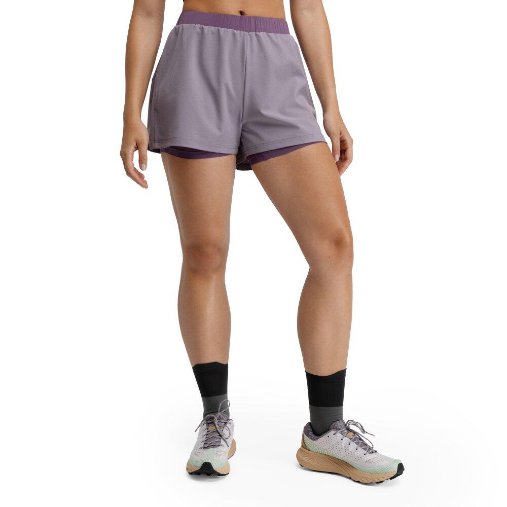 SIROKO Pantaloncini da trail running 2 in 1 da donna Escursionismo Araroa Lilac Viola