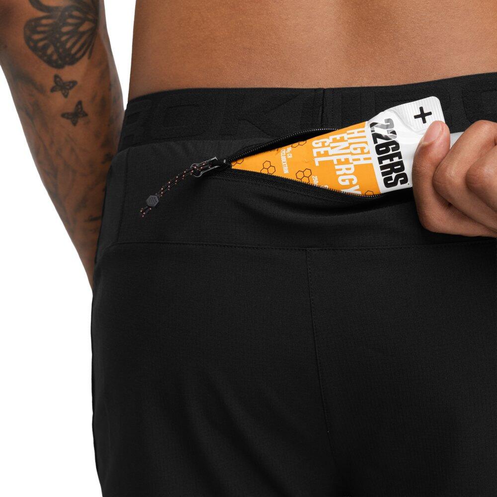 Short double couche trail running homme Randonnée Overland Black Noir 4/7