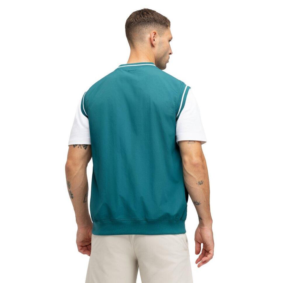Męska wiatroszczelna kamizelka golfowa Siroko Putt Teal