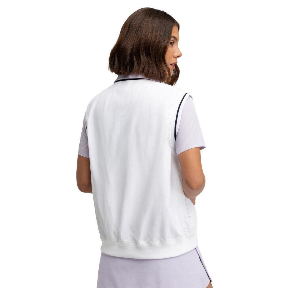 Damska wiatroszczelna kamizelka golfowa Siroko Grace White