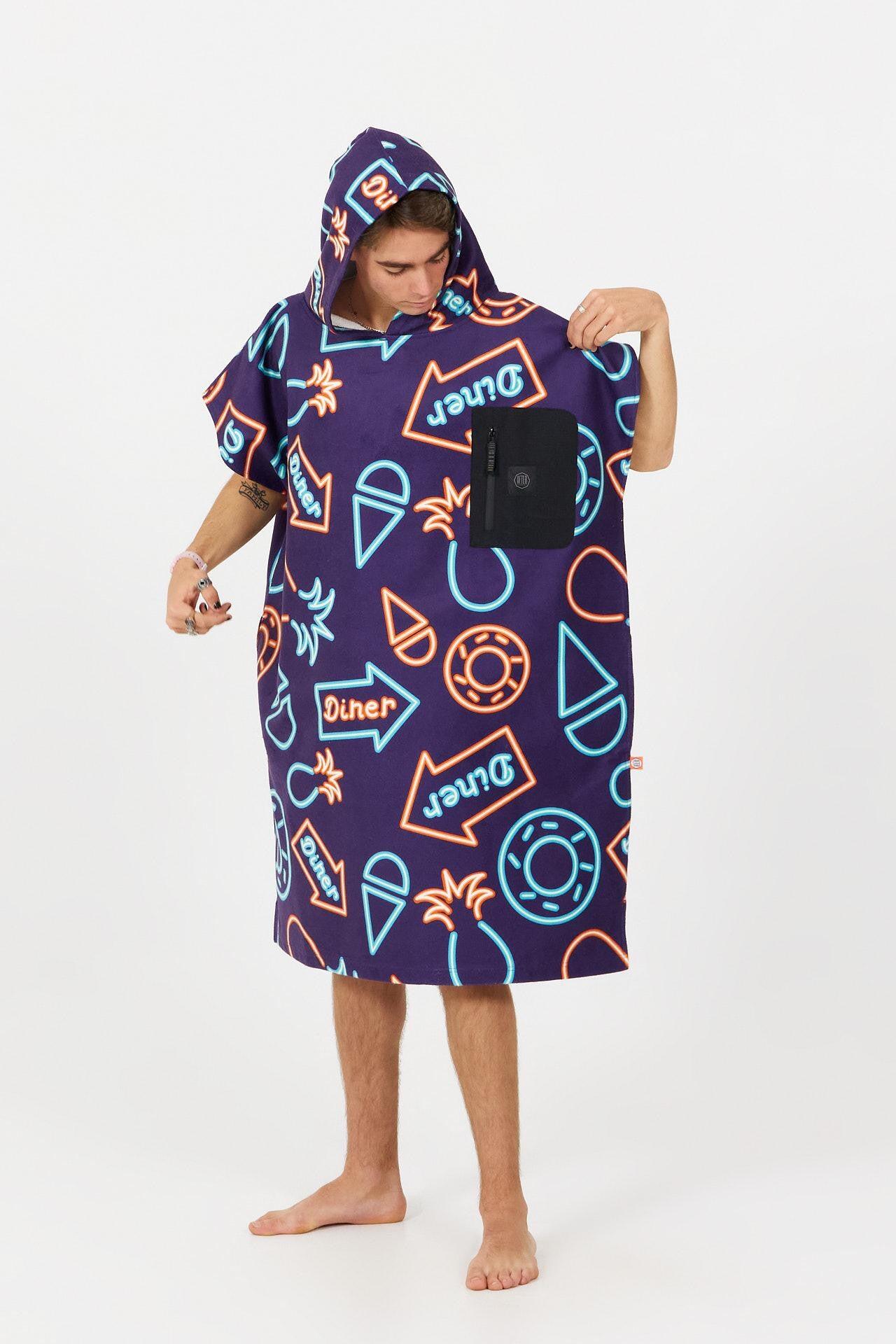 Poncho de Surf para Adultos – Tech Pocket – Neon 3/5