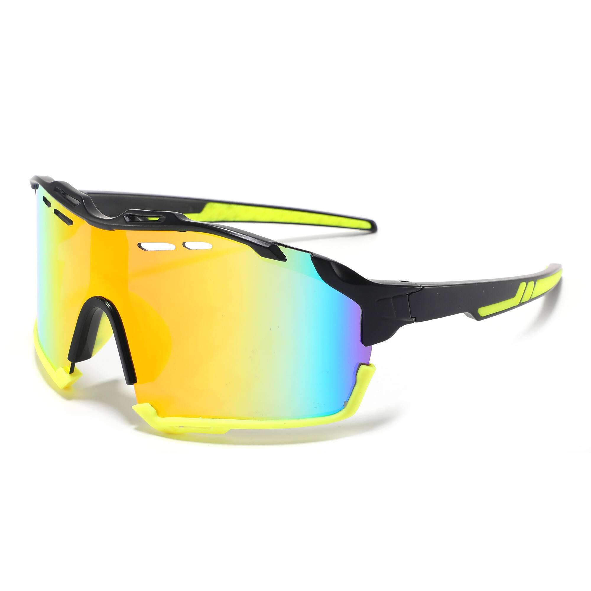 Fluor - Lunettes De Soleil Fluor Eyewear | 8241-c8 Unisexes Noires - Lunettes De Soleil - Noir|rouge - No Size - Decathlon