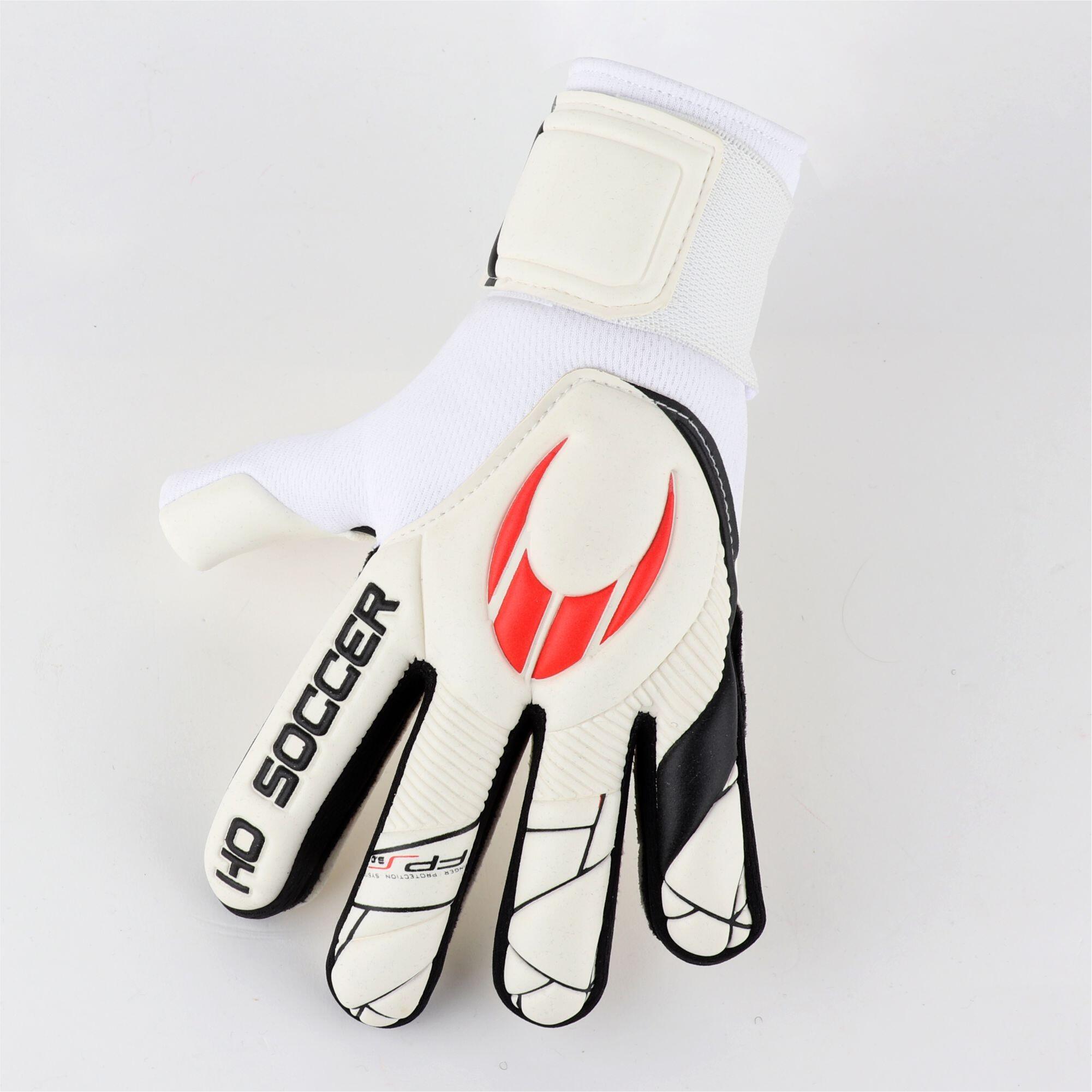 Guanti da portiere Ho Soccer per Bambino Shagan Flat Protek Kid Bianco 5/7
