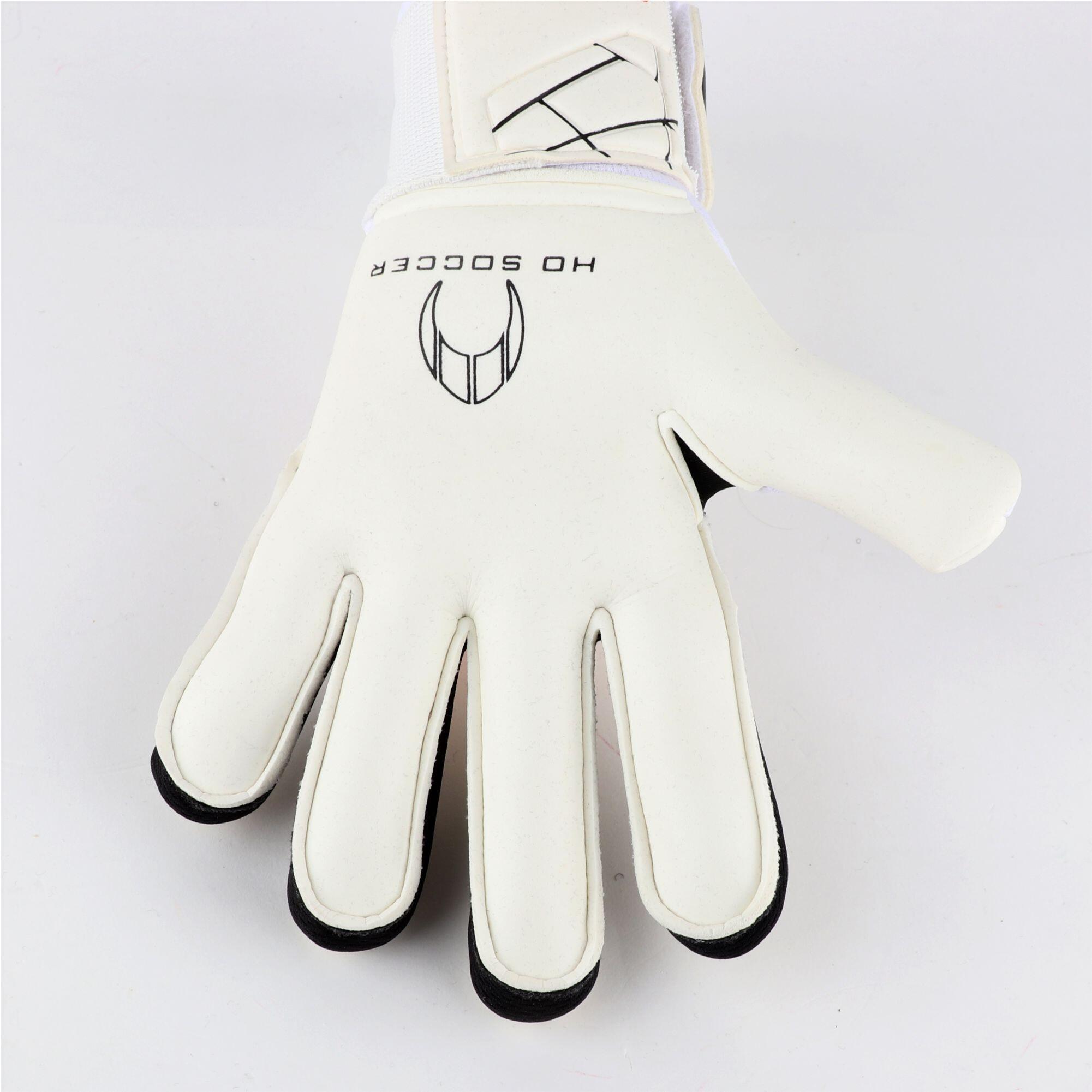 Guanti da portiere Ho Soccer per Bambino Shagan Flat Protek Kid Bianco 3/7