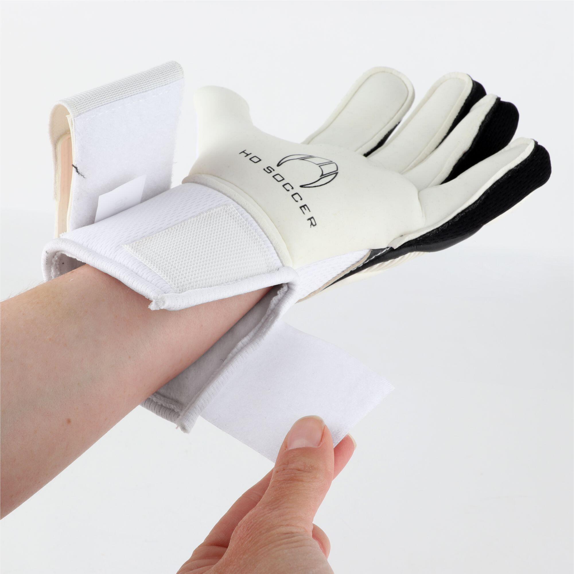 Guanti da portiere Ho Soccer per Bambino Shagan Flat Protek Kid Bianco 6/7
