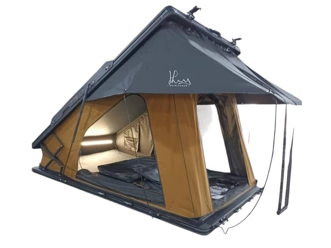 HRBIVACAR Tenda tejadilho HRB Horizon (Bege), Instalação universal, Alumínio, 3 Pessoas;