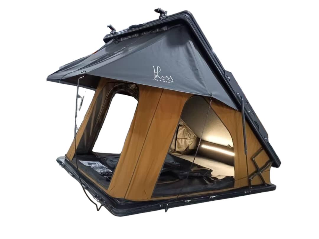 Tenda tejadilho HRB Horizon (Bege), Instalação universal, Alumínio, 3 Pessoas; 2/7