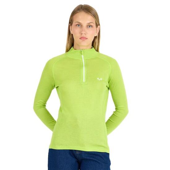 Vega - damska koszulka 100% merino wełna 195 g/m² z zamkiem YKK