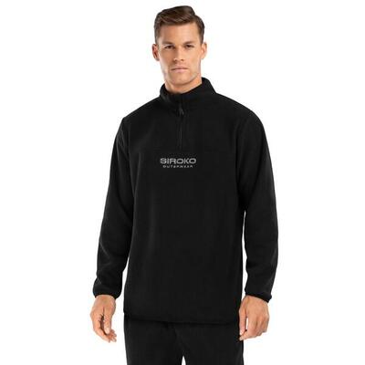 Felpa in pile spessa da uomo Sport invernali Shadow Nero