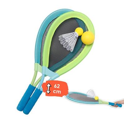 2 in 1 Riesen Federball & Soft-Tennis Set - XL Beachball-Set für Kinder ab 5