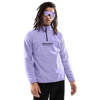Heren wintersport dikke fleece trui voor aurora lavendel