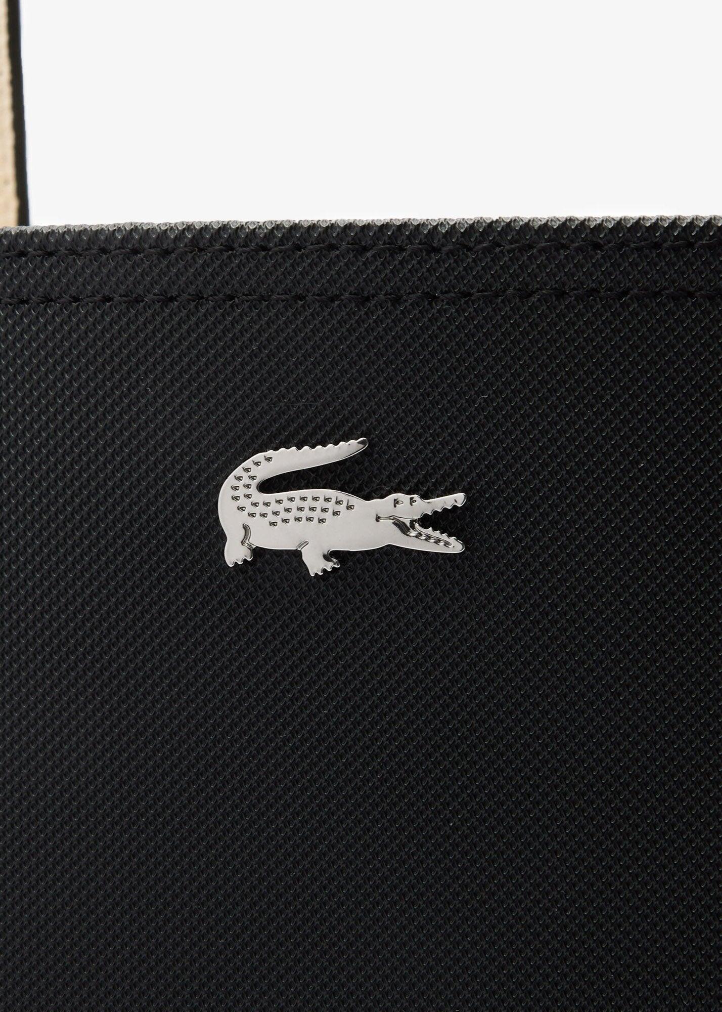 Bolso Tote Negro Lacoste Anna Reversible con Estuche Noir Farine 6/7