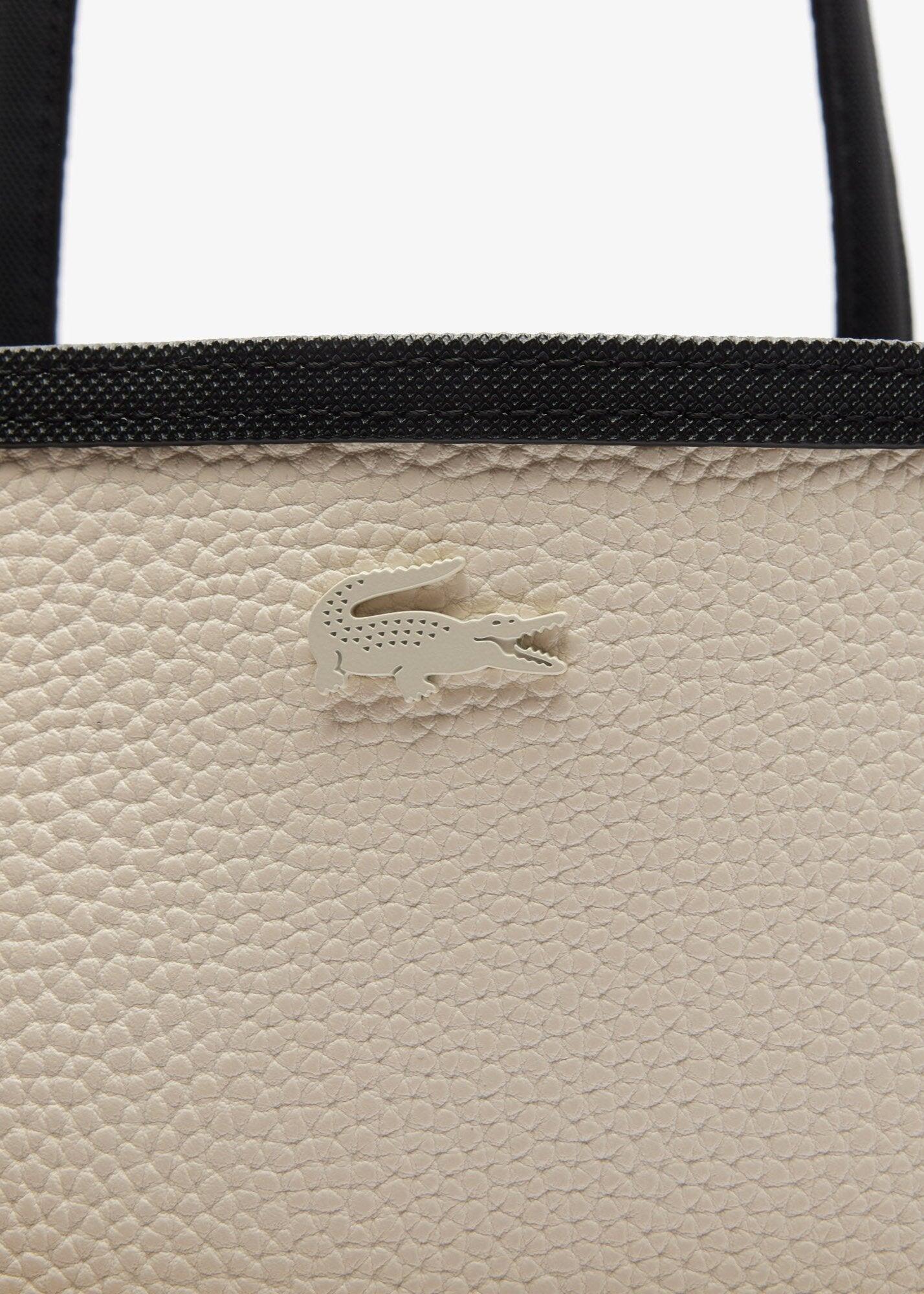 Bolso Tote Negro Lacoste Anna Reversible con Estuche Noir Farine 5/7