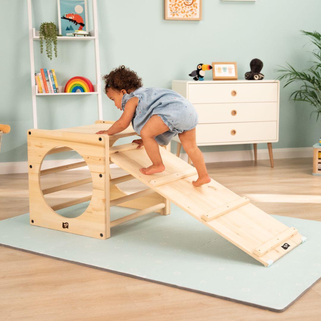 Ponte con scivolo MONTESSORI marrone FSC® 3/5