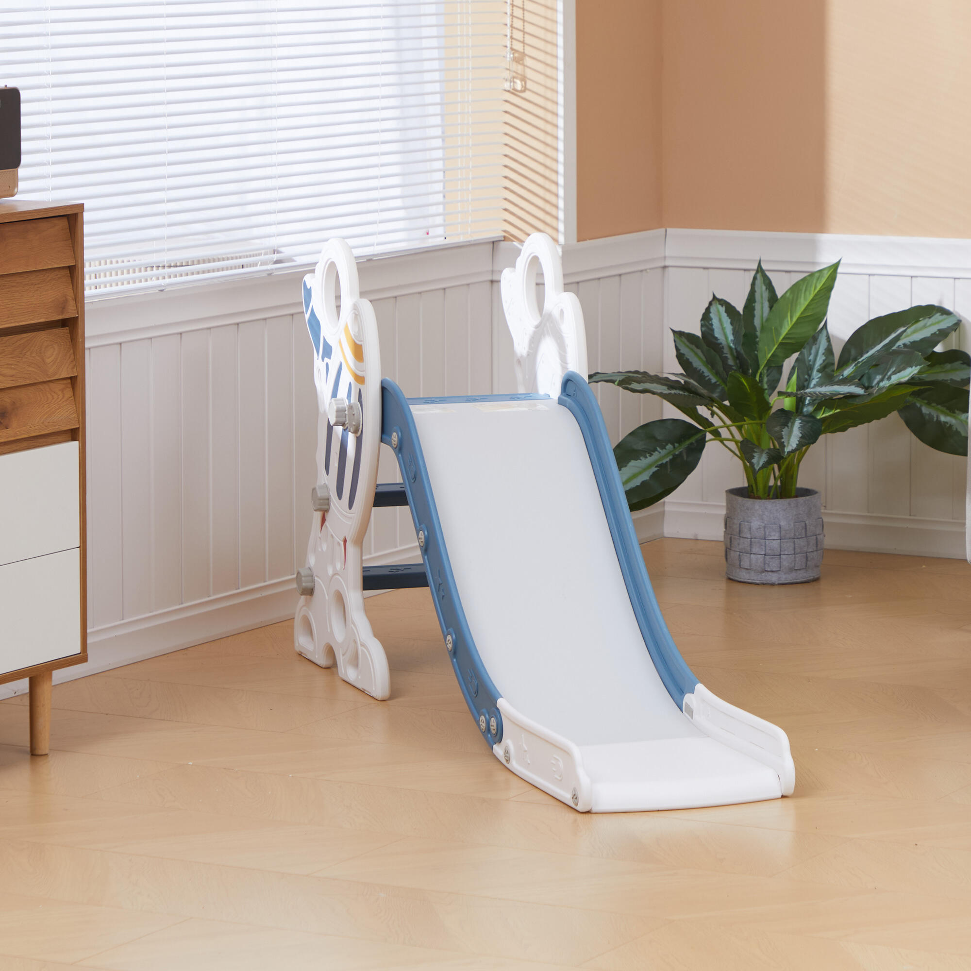 Tobogán para niños de 18-36 meses AIYAPLAY PE PP 157x46,5x80 cm gris 4/6