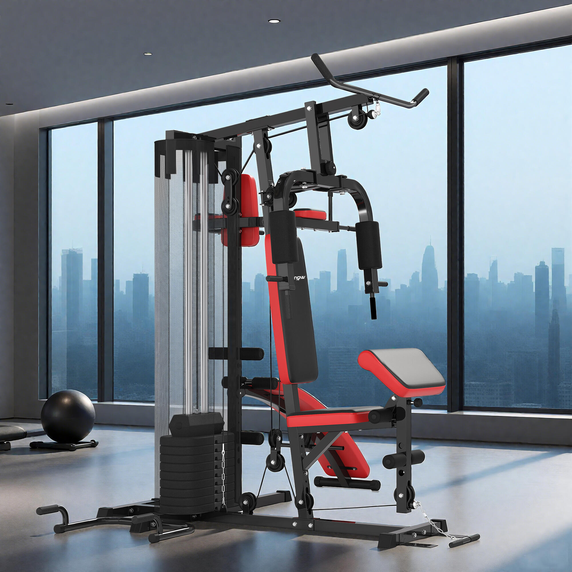 Multi Estação de Musculação SPORTNOW 225x175x200 cm Preto 5/7