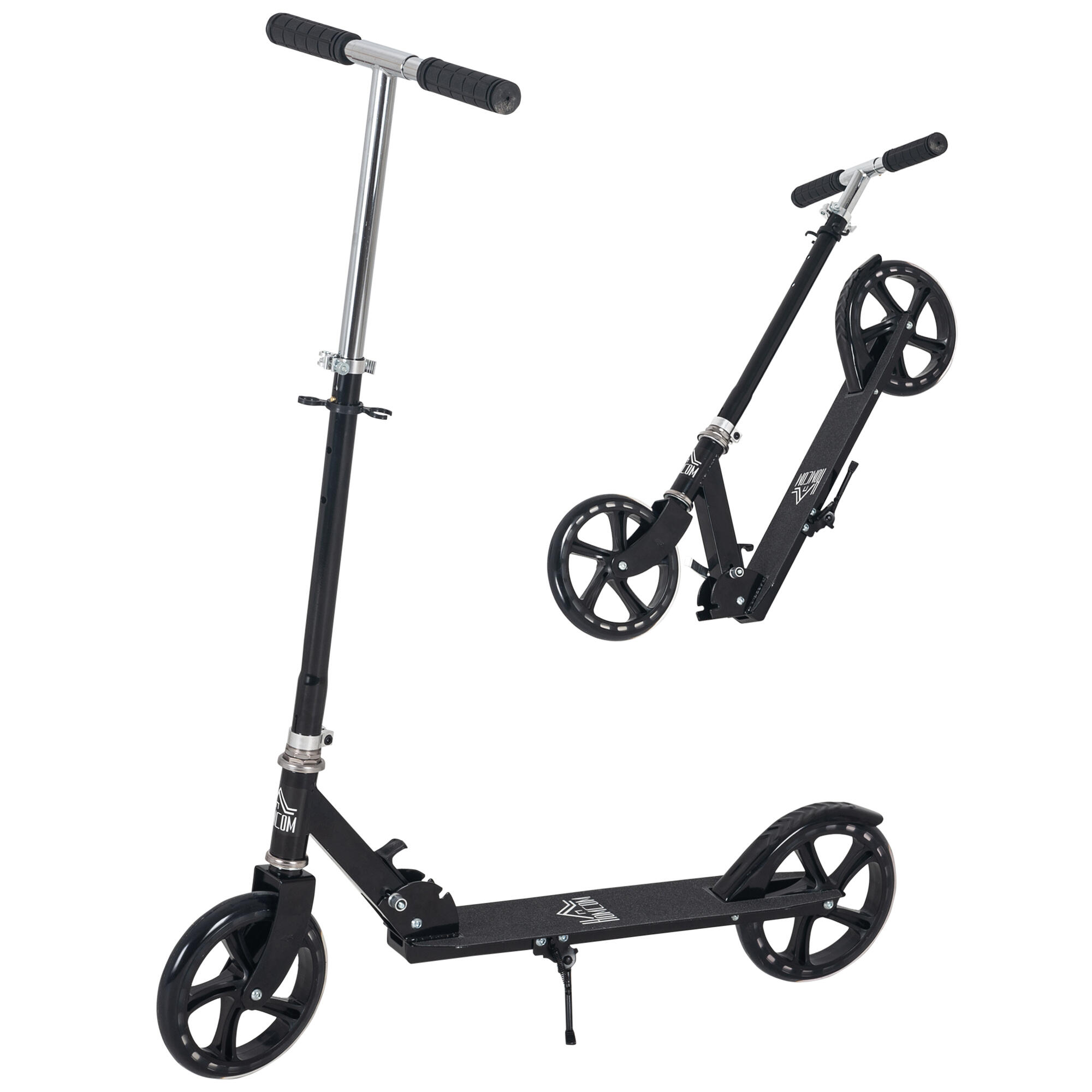 HOMCOM Trotinete Criança 88x37x75-100 cm Preto HOMCOM