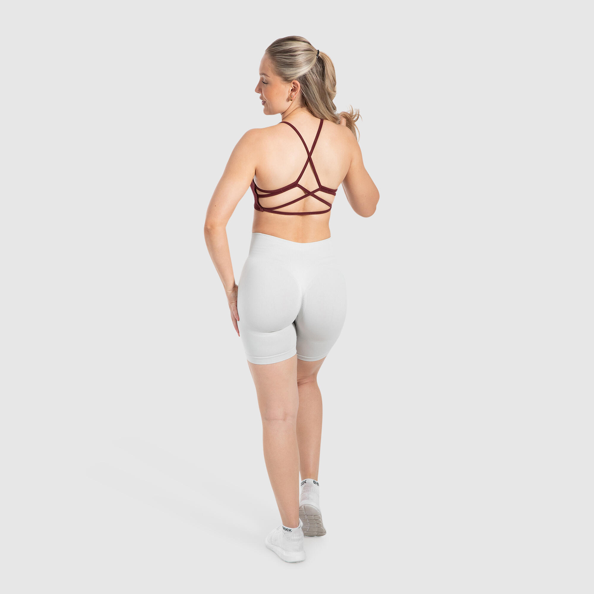 Damen Short Leggings Arleta Hellgrau 3/5