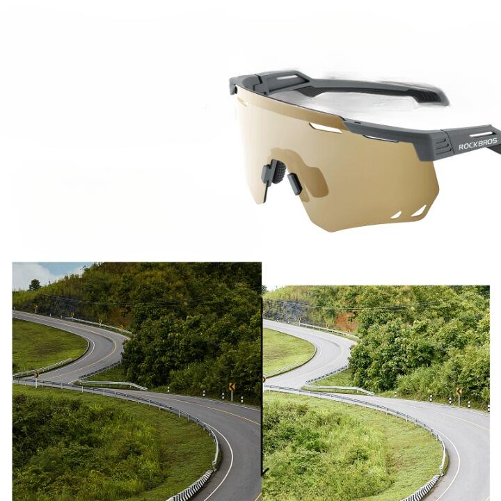 Lunettes de Vélo Polarisées Ultra-légère Cadre à Mémoire de Forme Gris 2/6