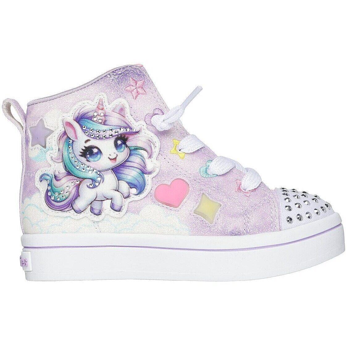Baskets Skechers S Lights-twi-lites 2.0-unico, Violet, Enfants 3/5