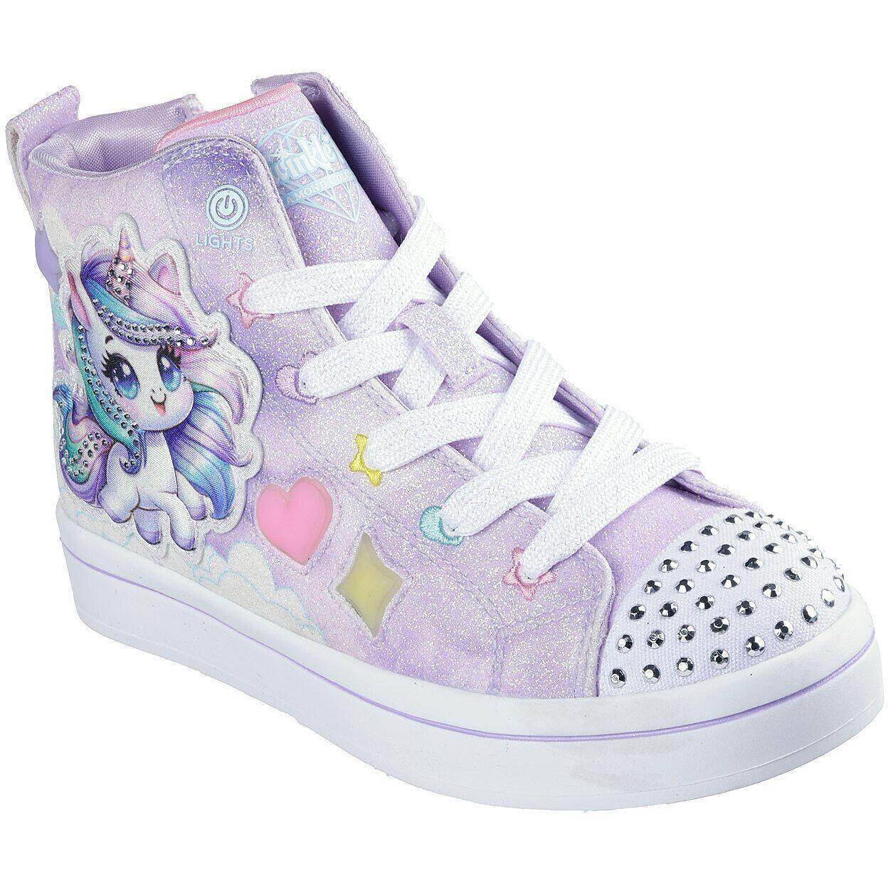 Pantofi sport copii Skechers S Lights-twi-lites, Mov