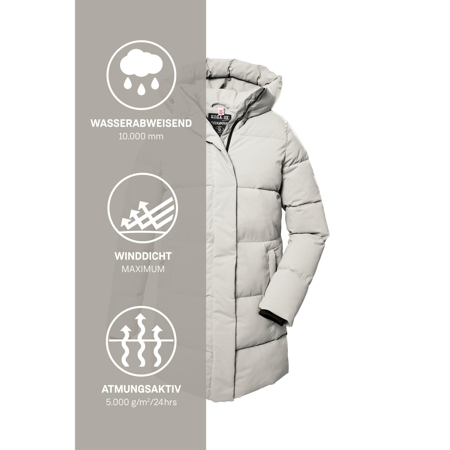 Giacca trapuntata lunga donna Killtec GW 1 6/6