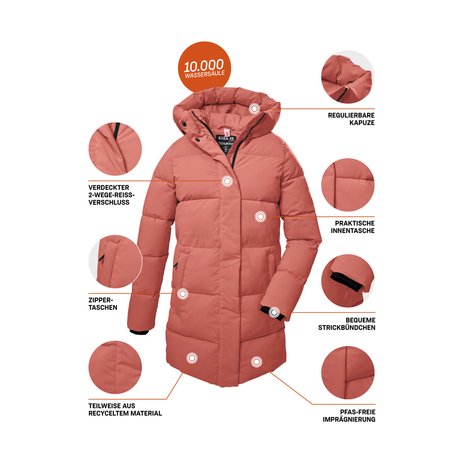 Veste matelassée long femme Killtec GW 1 5/6