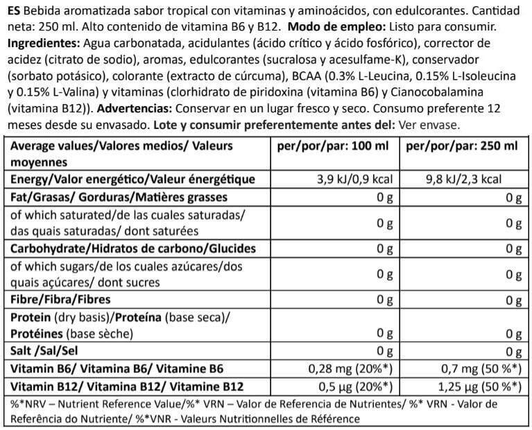 BCAA Drink - 250ml Tropical Amix Nutrition 5/6