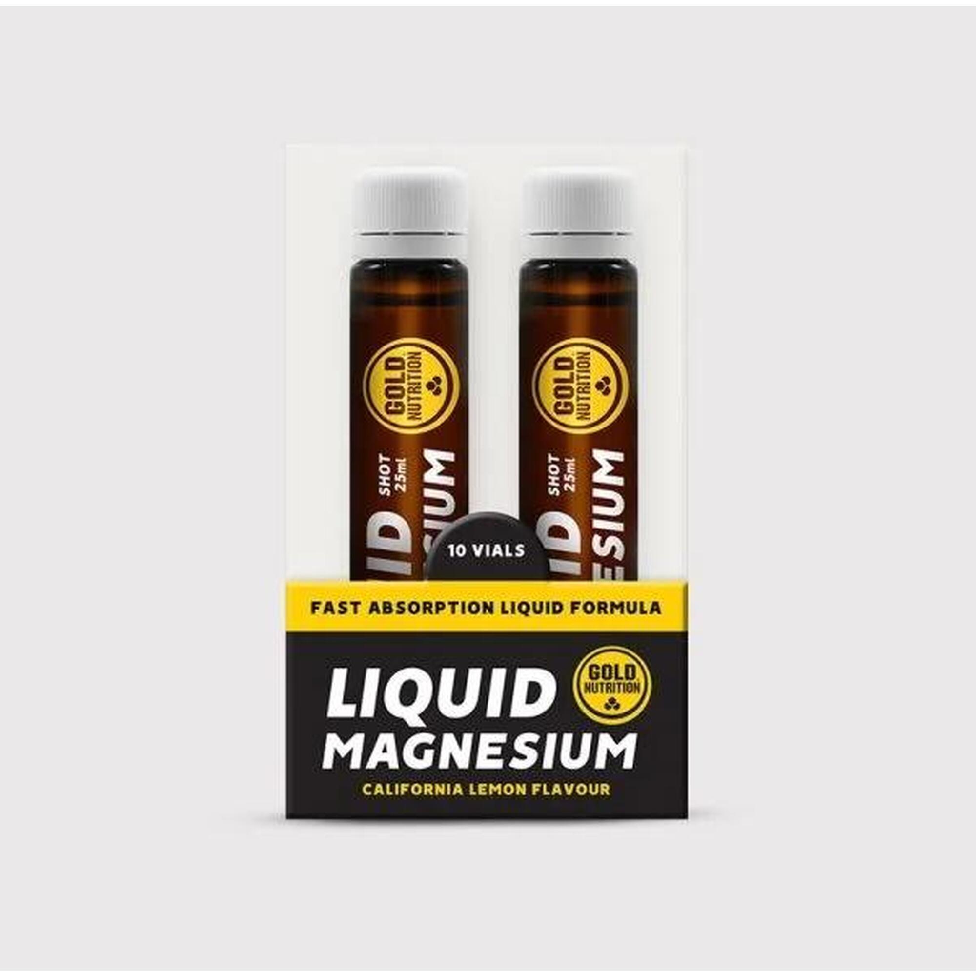 Magneziu lichid 250 mg, GoldNutrition, 10 fiole