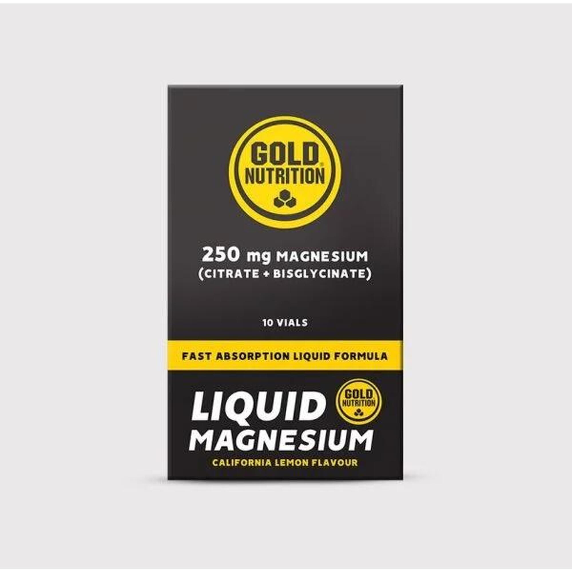 Magneziu lichid 250 mg, GoldNutrition, 10 fiole