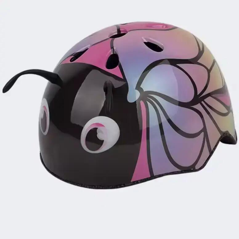 Casca protectie copii, model Fluture, reglabila 48-52 cm, curele, 12 orificii 5/6