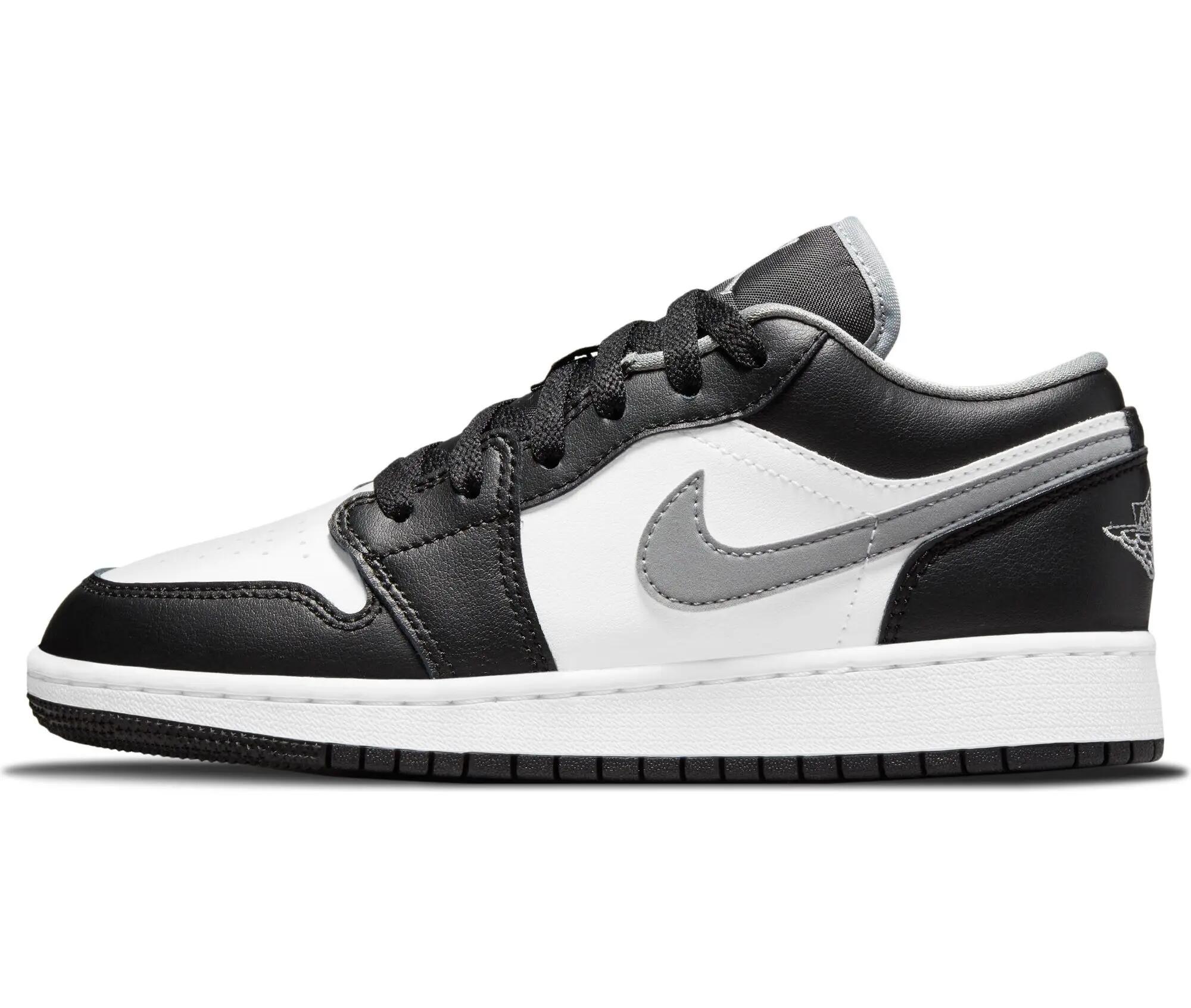 Jordan 1 Low Black White Grey (GS) 4/7