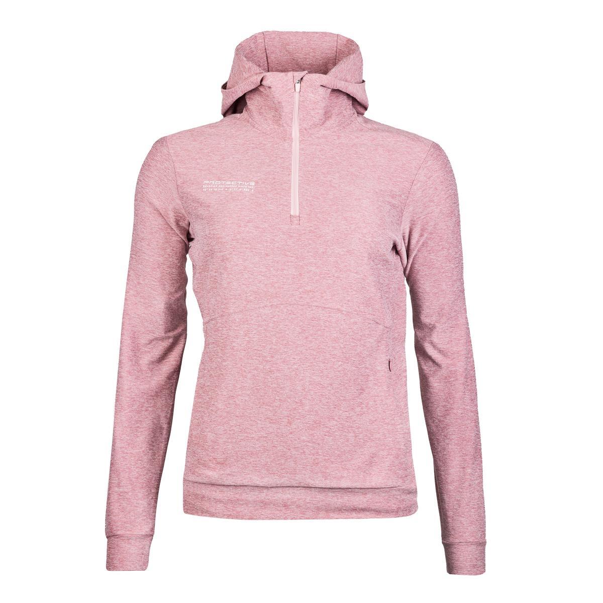 Sweat à capuche avec fermeture éclair femme - P-SUNSTONE W - mauve chiné- velo 2/6