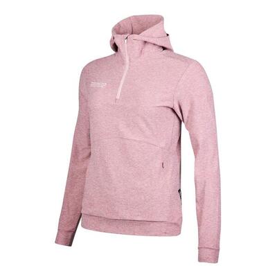Dames hoodie met rits - p-sunstone w - mauve gemêleerd gemêleerd - outdoor