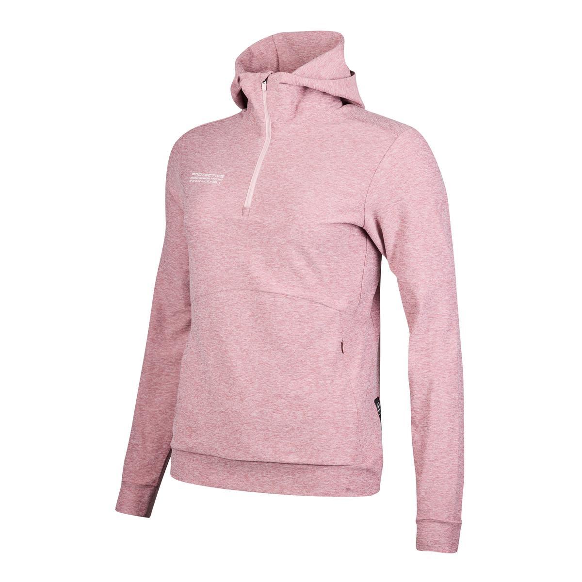 Protective - Sweat À Capuche Avec Fermeture Éclair Femme - P-sunstone W - Mauve Chiné- Velo - Polaire - Rose|rouge - Decathlon